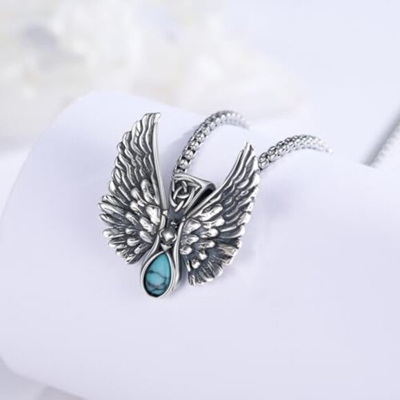 Sterling Silver Viking Rune Necklace Adjustable Chain Norse Amulet Pendant - Picture 3 of 8